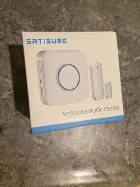 White Wireless Door Chime - Plug-in Receiver with Magnetic Sensor